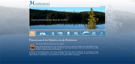 BO Mistissini aperçu site web
